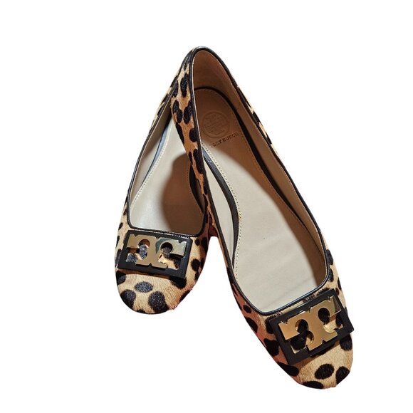 Tory Burch Women Leopard Print 9M Flats AnimalPrint Quiet Luxury Statement Piece - Picture 7 of 16